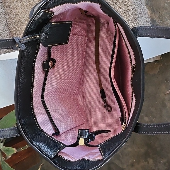 Dooney & Bourke Black Leather Tote - Picture 8 of 14
